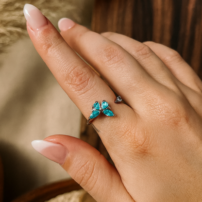 Spinner Ring - Blue Butterfly